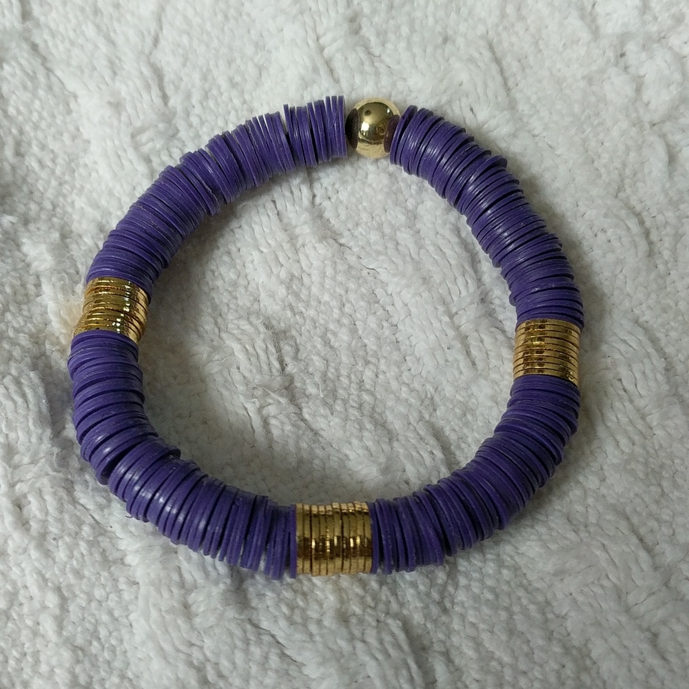 Woman's Purple and Gold Bracelet